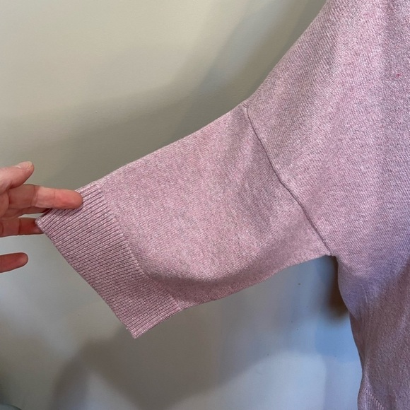 J. Jill V-neck‎ short sleeve mauve sweater Size XL petite - Picture 3 of 7